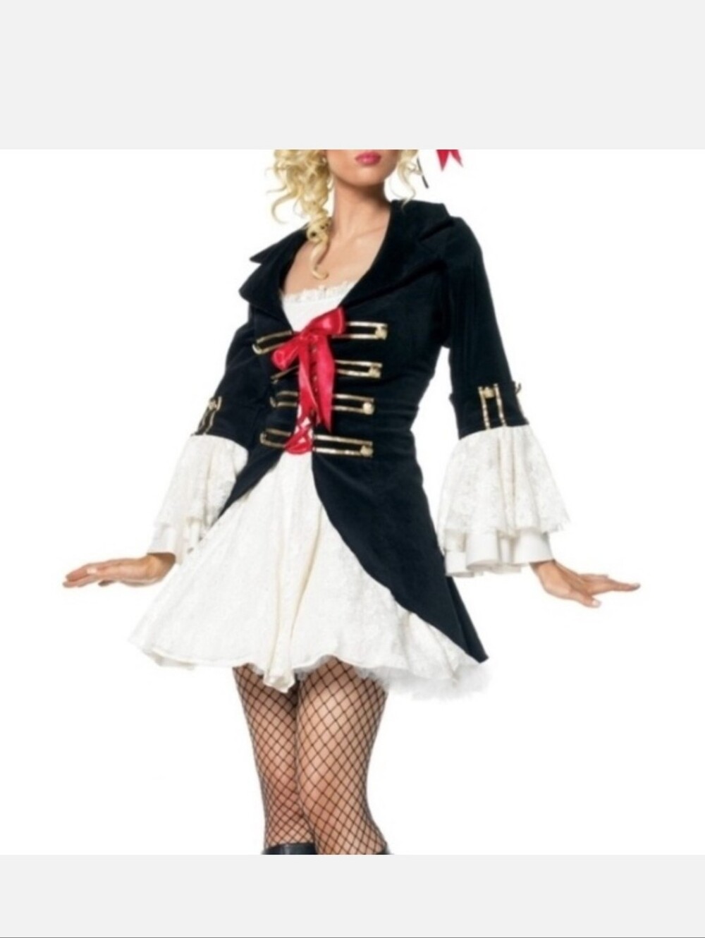 Leg Avenue Black and White Pirate Jacket Dress